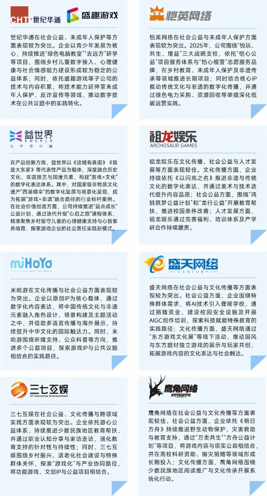 社会责任报告：公益数量增11.1%，游戏企业公益履责朝3个方向优化