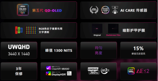 超越速度与画质边界：微星MPG 341CQR QD-OLED X36流光显示